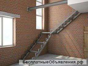Лестницы на металлическом каркасе арт015