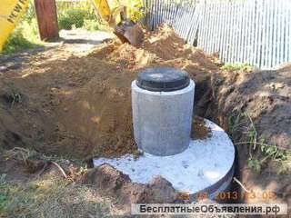 Септик под ключ. Кессон для скважины. Водопровод.