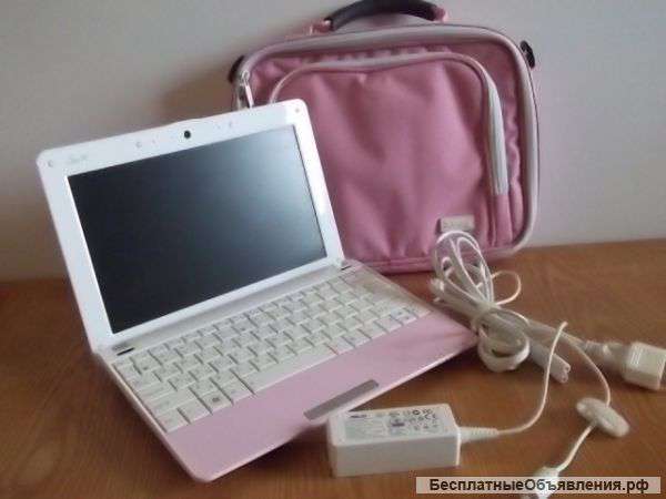 Красивый розовый нетбук Asus 1005HA в отл. состоянии с сумкой