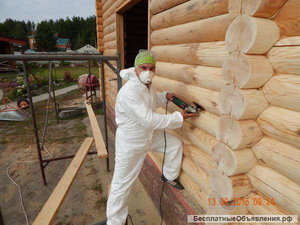 Шлифовка сруба