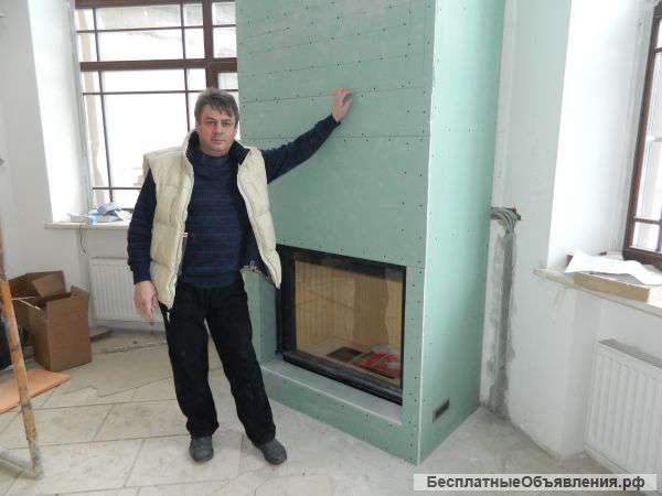 Установка каминов, дымоходов