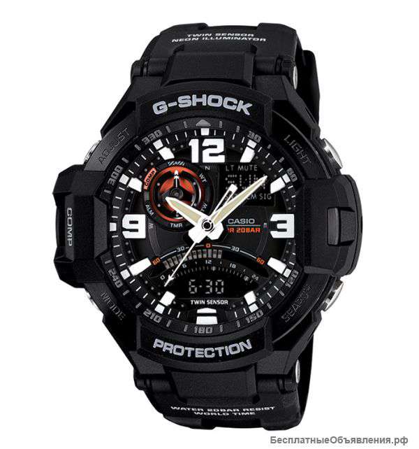 Настоящие мужские часы Casio G-Shock GA-1000-1A