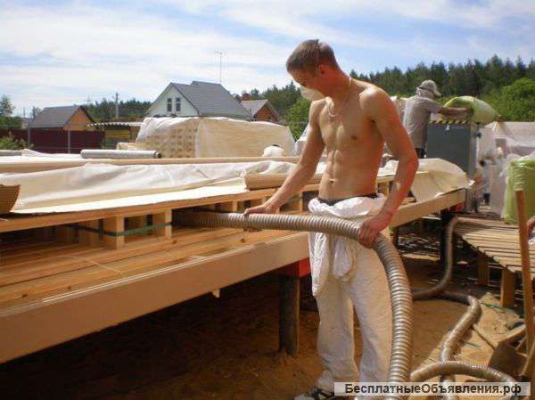 Утепления дома эковатой