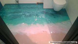 Современная технология покрытия пола полимерными составами, 3D полы