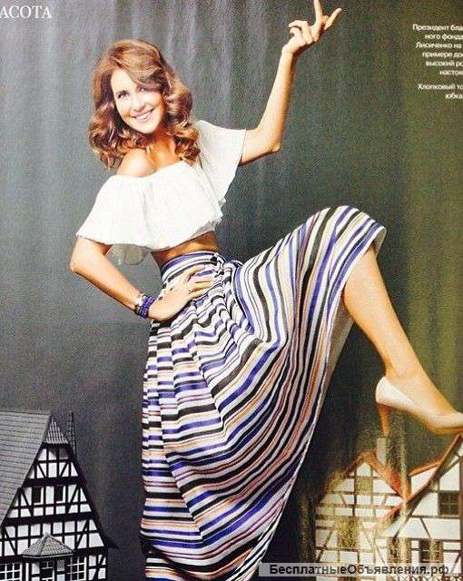 Шелковая юбка с асимметричным подолом