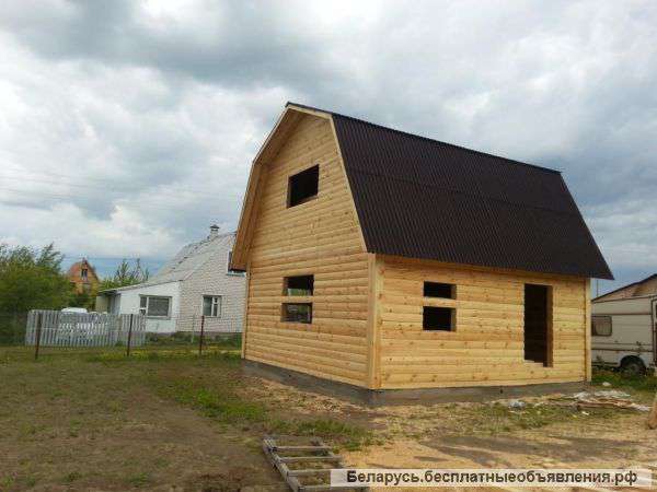 Сруб ДОМА или БАНИ из бруса доставка, установка Бобр и район