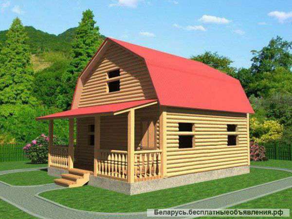 Сруб ДОМА или БАНИ из бруса доставка, установка Несвиж и район