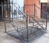 Входной лестницы каркас металлический стандартный и с элементами литья, ковки