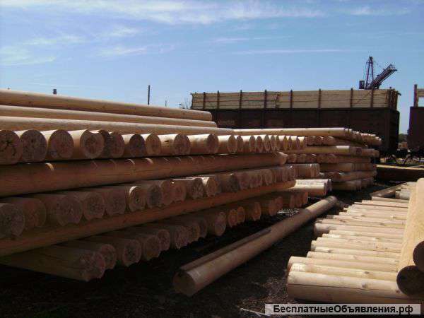 Оцилиндрованное бревно из Ангарского леса