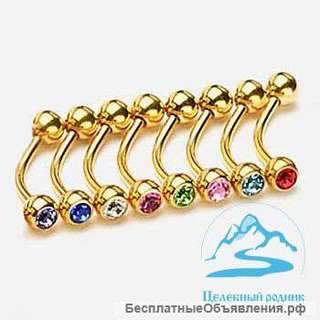 Изгибы с камнем (титан)