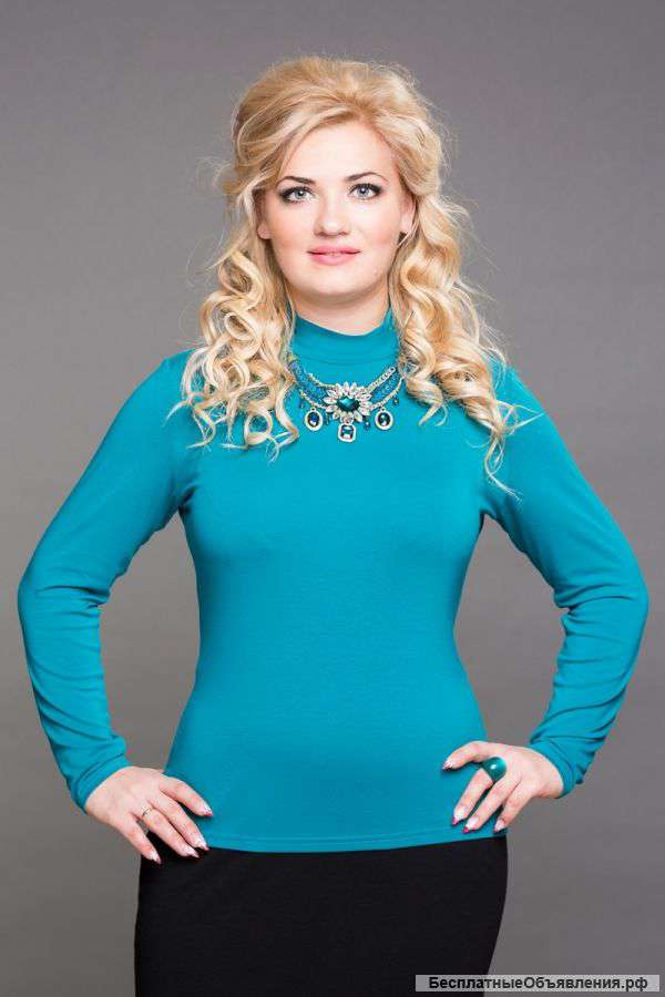 Водолазка «Вискоза» бирюза