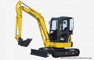 Сдается в аренду мини-ЭКСКАВАТОР ПОЛНОПОВОРОТНЫЙ ГУСЕНИЧНЫЙ KOMATSU 35
