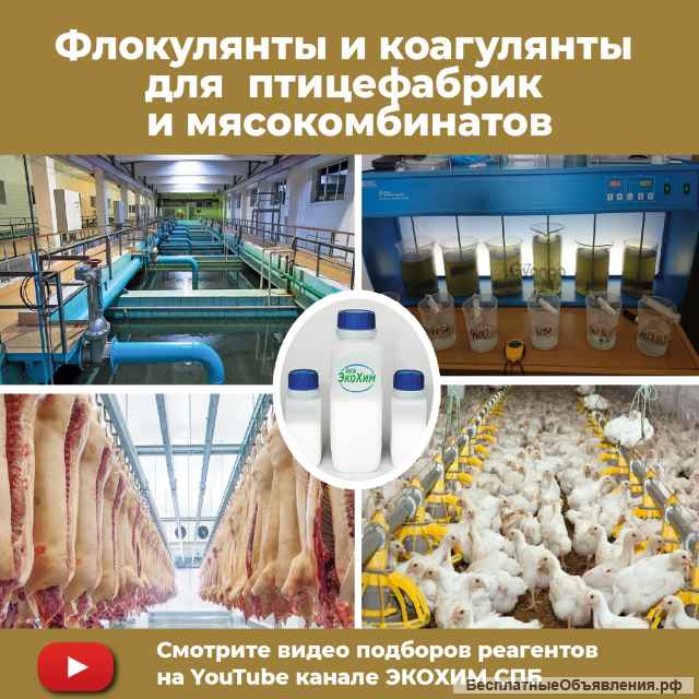 Флокулянты для очистных сооружений птицефабрик