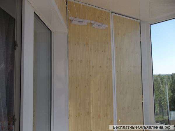 Отделка балкона, пластик панелями, и евровагонкой