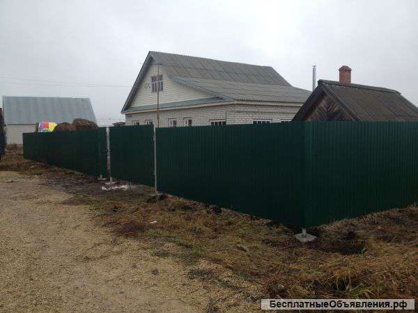 Заборы из профнастила