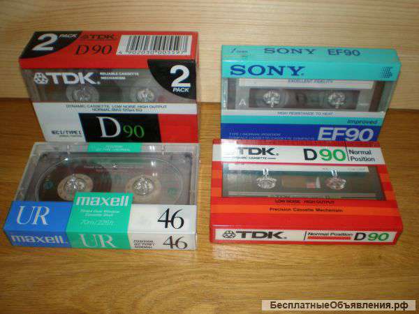 Аудиокассеты TDK.SONY.MAXELL