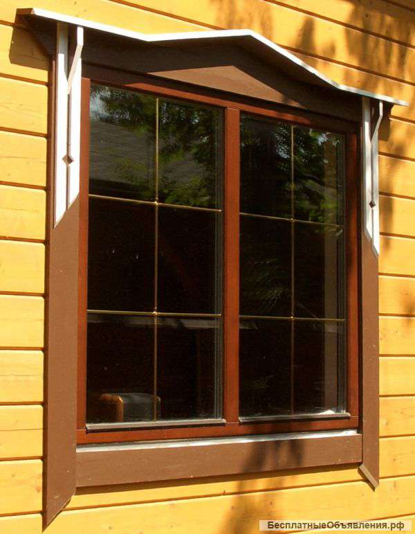 Наличники на окна. Отделка окон в деревянном доме.