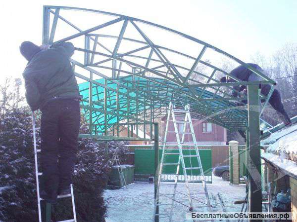 Монтаж металлоконструкций.АНГАРЫ.