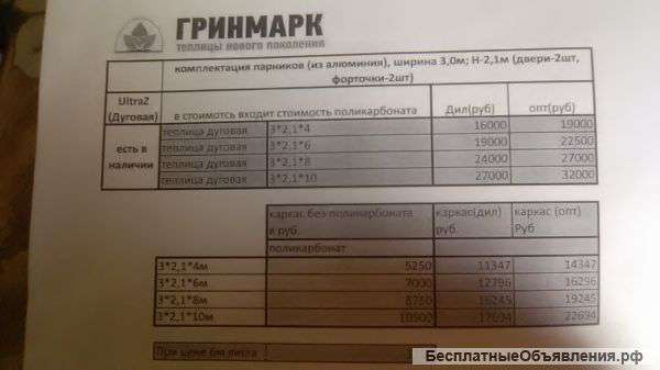ГРИНМАРК - теплицы нового поколения