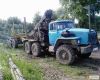 Лесовоз с манипулятором и прицепом-роспуск