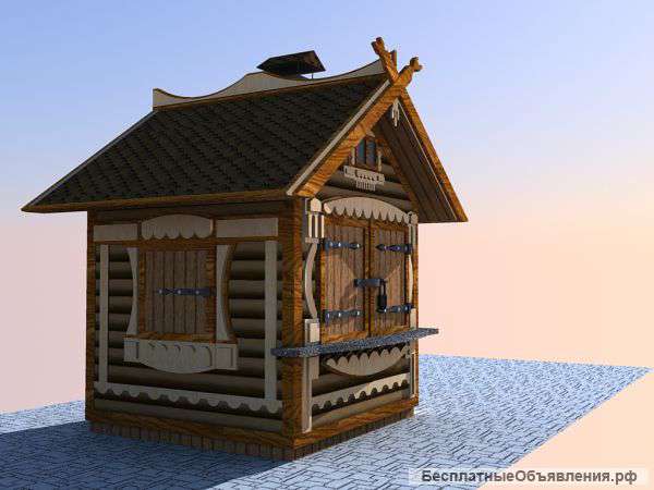 Строительство киоска из блок хауса