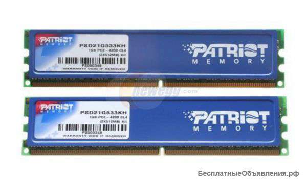 Оперативная память Patriot DDR2 (2 x 512MB)