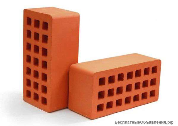 Кирпич М-150 полуторный облицовочный красный