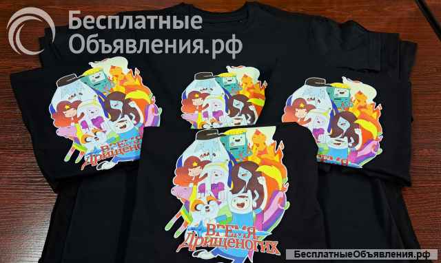 Нанесение рисунка, логотипа, надписи на футболки