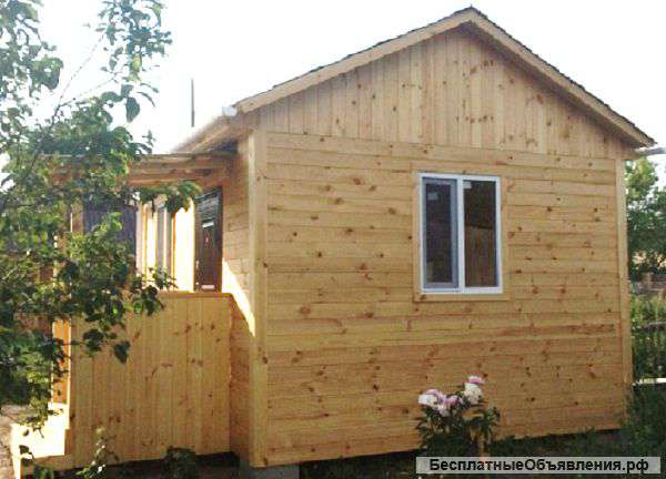 Деревянный дачный дом 5 м х 4 м с крыльцом