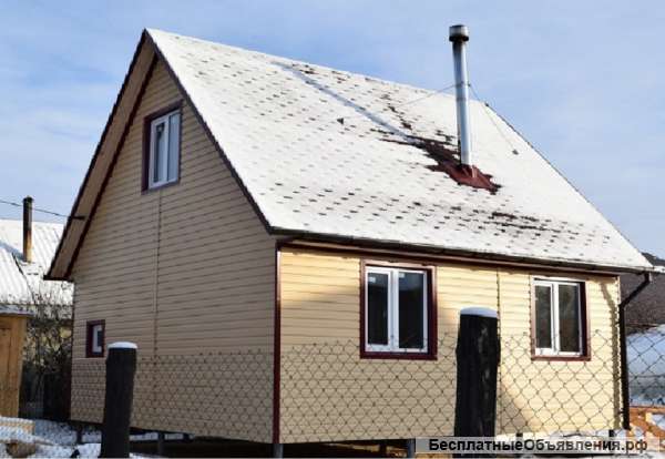 Дачный каркасно-щитовой дом 5,5 м х 5,5 м с мансардой