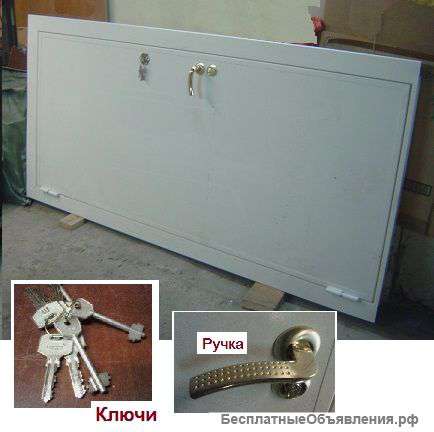 Металлическая дверь белого цвета, 96х205