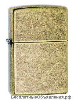 Зажигалка Zippo 201FB Antique Finish Brass