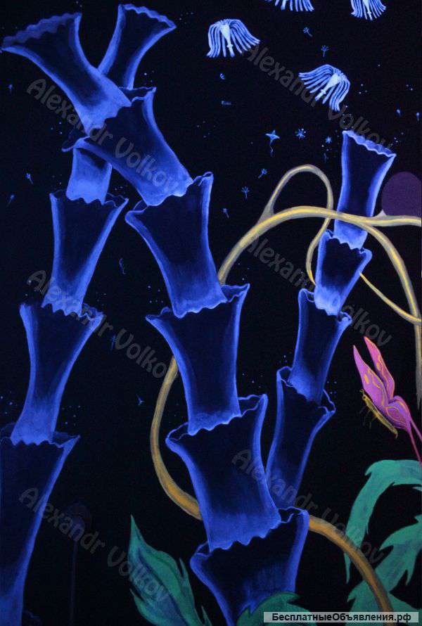 Святящаяся роспись интерьера