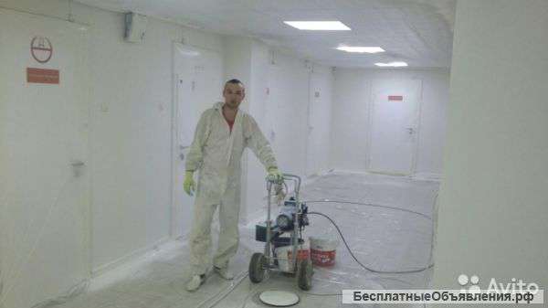 Механизированная шпатлевка  покраска