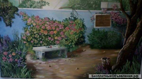 Художественная роспись стен/потолков (лепнина, декупаж)