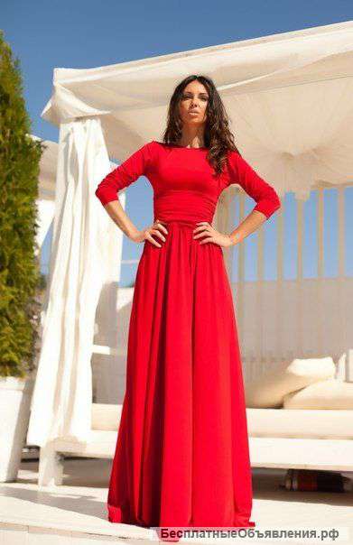 Продам новое красное платье в пол