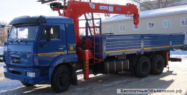 Кран-Манипулятор КАМАЗ 6501 г.п. 7,3 тонны вылет стрелы 21м.
