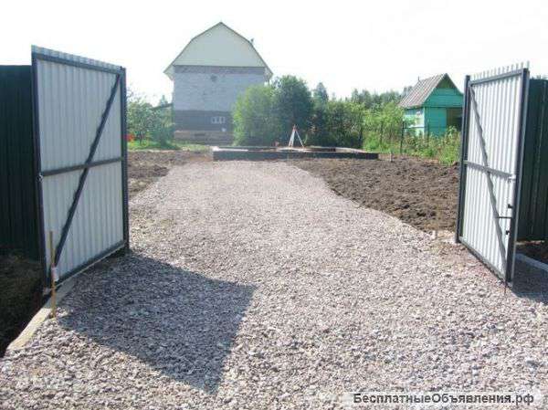 Ремонт, отсыпка дороги, заезда на участок. Дренаж