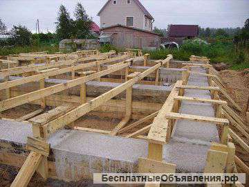 Фундаменты всех видов. Бурозаливные, винтовые, плитные. Каменная кладка.