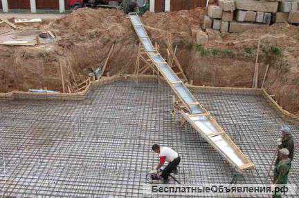 Фундаменты всех видов. Бурозаливные, винтовые, плитные. Каменная кладка.