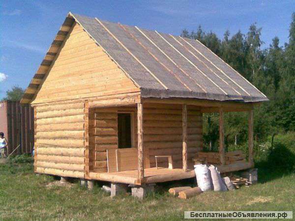 Срубы из зимнего леса