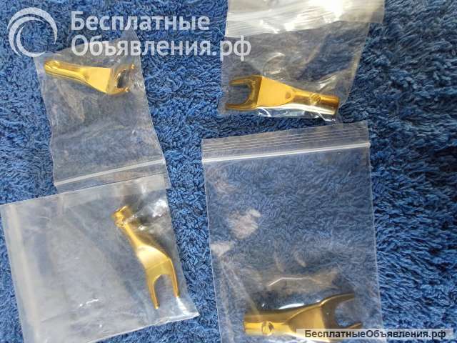 Позолоченные медные штекеры типа «банан» типа U/Y высокое качество оригинальные НОВЫЕ