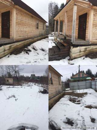 Двухэтажная новая дача 110 м2 из бруса в с/т около д. Воскресенское.Свет, вода, септик