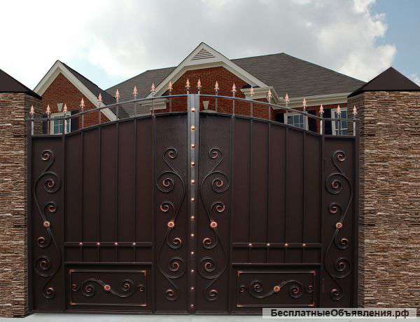 Ворота "Дворянские со встроенной калиткой"