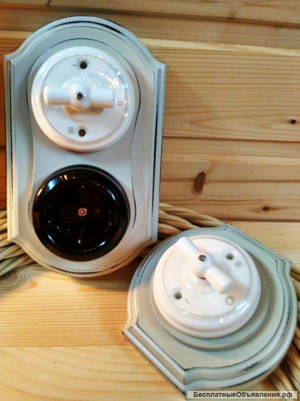 Ретро розетки и выключатели