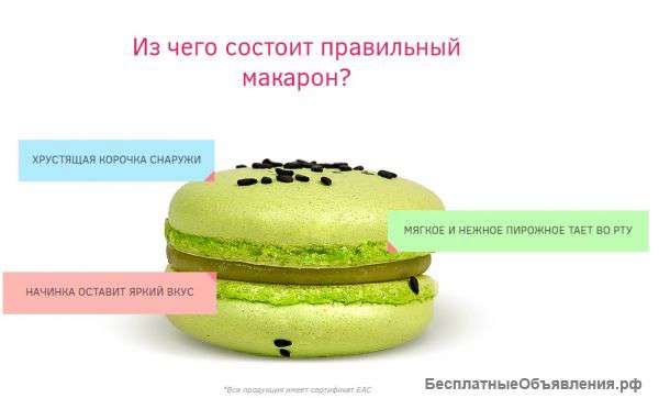 Производство пирожных Макаронс
