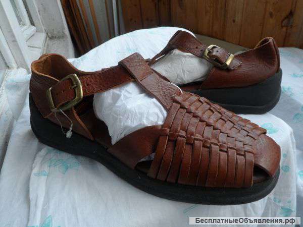 Сандалии кож 38-38,5 новые. Шри Ланка.