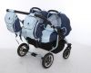Коляска для двойни Tako Duo Jumper Classic комбинированная синий-голубой