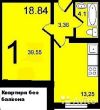 1-комнатная квартира, 40 м². Дом сдан. Ключи.