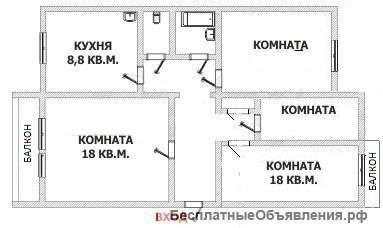 К продаже 4-комнатную квартиру в районе ледовой арены "Трактор" 250 лет Челябинска д.34
